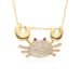 Personality Creative Copper Gold Plated Micro Inlaid Colored Zircon Dinosaur Pendant Necklace Cartoon Cute Necklace Accessories For Women_ipsvogv.com