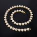 Men’s Jewelry Set Fashion Hip Hop New 11mm Heart Shaped Glass Inlaid Rhinestone Cuban Necklace Thick Jewelry Trendy_ipsvogv.com