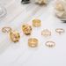 New Carved Hollow Animal 6-piece Set Of Iron Ring Cute Crescent Letter Butterfly_ipsvogv.com