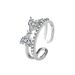 Korean Style Exquisite Micro Inlaid Zirconia Double Layered Open For Women With A High-end Feel, Light Luxury, Niche_ipsvogv.com