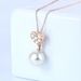 Unisex Fashion Simple Heart shaped Pearl Pendant Necklace Plated Rose Necklace Hot selling Accessories_ipsvogv.com