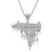 Hip Hop Submachine Pendant, Pistol Machine Gun Punk Cool Copper Inlaid Zircon Necklace, Hip-hop Pendant_ipsvogv.com