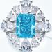Sea Blue Small Octagonal High Carbon Diamond Ring S925 Silver Full Inlaid With Bright Colored Gems Open Hand Ring_ipsvogv.com