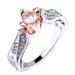 Rose Blossom Color Separation Simulation Zircon Luxury Party Ring For Women_ipsvogv.com