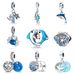 Women's Jewelry Ocean Blue Wind Dolphin Seahorse Pendant Beads White Copper Plated 925 Silver DIY Jewelry Accessories_ipsvogv.com