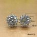 Cao Shi's Simple and Luxury Wind Flower Blossom Full of Diamond Korean Edition Snow Micro Set Zircon Earrings_ipsvogv.com