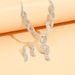 2024 Set Earrings Two-Piece Elegant Women's Necklace Chain Wedding Evening Dress Banquet Accessories_ipsvogv.com
