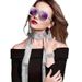 Sparkling Party Aluminum Mesh Accessories Set 70S Retro Disco Style Silver Plated Sequin Accessories_ipsvogv.com