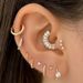 European and American style personalized zircon nose ring Women's simple fashion piercing ear bone ring cross-border hot ear jewelry_ipsvogv.com