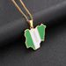 hot selling African Nigeria map stainless steel necklace men and women's titanium steel oil drop pendant trendy accessories_ipsvogv.com