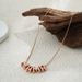 Gold Glossy Bubble Letter Series Necklace Mother's Day MAMA Pierced English Letter Clavicle Chain_ipsvogv.com
