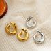Unisex High End Irregular Earrings Real Gold Earrings Glossy Metal Earrings Light Luxury Style Twist Earrings_ipsvogv.com