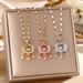 Live Streaming New Dynamic Long-life Lock Pendant Titanium Steel Necklace For Women, Versatile Collarbone Chain_ipsvogv.com