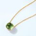 Candy Colored Gem Clavicle Chain S925 Silver Plated 9K Gold Three Dimensional Amethyst Necklace Style Simple Fashion_ipsvogv.com