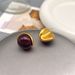 Silver Needle Simple and Fashionable Glass Bean Red New Year High End, Small Personality Earrings for Women_ipsvogv.com