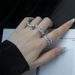 Luxury Sky Zircon Light Mirror Premium Niche Design Fashionable Ins Open Pearl Stacked Ring Female_ipsvogv.com
