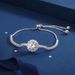 Zircon Crystal Fashion Full Diamond Personalized S Pure Silver Bracelet Women's Shrinkable Pull Handle_ipsvogv.com