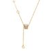 Titanium Steel Necklace, Women's Cat Eye Stone, Large Waist Pendant, High-end Feeling, Collarbone Chain Accessory, Not_ipsvogv.com