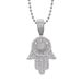 Women's Jewelry Retro Palm Pendant Hip Hop Trend Inlaid Zircon Couple Necklace_ipsvogv.com