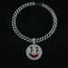 Hip Hop New Product Full Diamond Smiling Face USD Alloy Pendant Personalized Men's Cuban Chain Rock Bounce Di Necklace_ipsvogv.com
