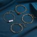 Minimalist Style, Minimalist Personality, Geometric OT Buckle Bracelet, Female Creative Pearl Chain, 4-piece Set Of_ipsvogv.com