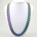 15mm 316L Stainless Steel Man's Rainbow Iridescent Hip Hop Long Necklace_ipsvogv.com