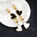 Minimalist titanium steel earrings for women, color retention for new style shells, great love for stainless steel_ipsvogv.com