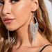 Rhinestone Claw Chain Earrings Bridal Atmospheric Water Drop Temperament Exaggerated Tassel Earrings E620 Light Luxury High end Feeling_ipsvogv.com
