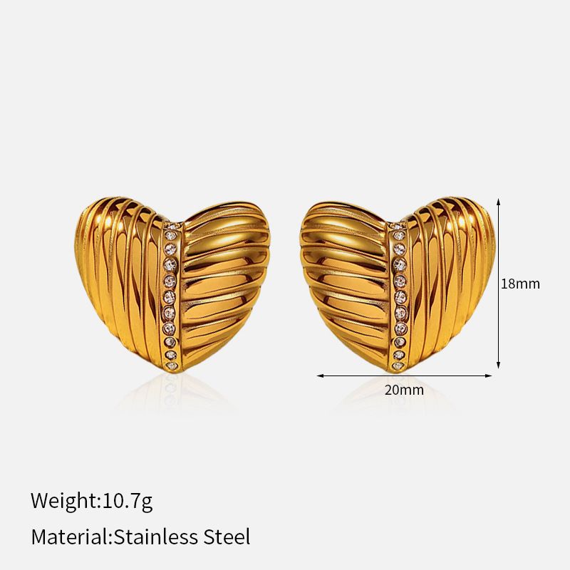 Women’s Jewelry Set Fashion Elegant Retro Gold Stainless Steel Inlaid Diamond White Diamond Oval Coin Pendant Earrings Jewelry Female_ipsvogv.com