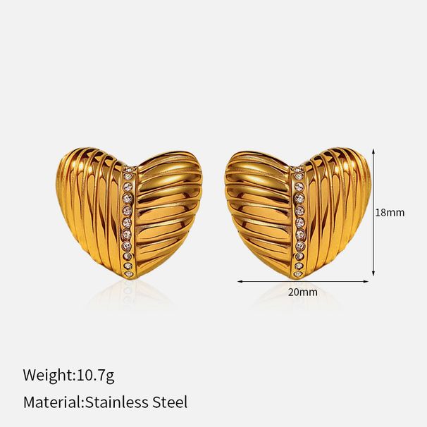 Women’s Jewelry Set Fashion Elegant Retro Gold Stainless Steel Inlaid Diamond White Diamond Oval Coin Pendant Earrings Jewelry Female_ipsvogv.com