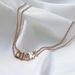 Light Luxury Double-layer Letter Titanium Steel Non Fading Necklace Women's Fashion Lucky Collarbone Chain, High-end_ipsvogv.com