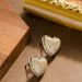 Dongdaemun, South Korea - Fashionable, Personalized, Small Fragrance, Full Diamond Heart Shaped Earrings, Women's High_ipsvogv.com