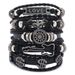 Leather Handmade Woven Men's Bracelet Hip Hop Punk DIY Kit Series Jewelry_ipsvogv.com