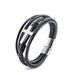 Men's Jewelry Stainless Steel Cross Fashion Bracelet Personality Multi Layer Braided Leather Bracelet_ipsvogv.com