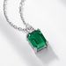 Cultivated emerald vintage pendant S925 silver claw inlaid diamond clavicle pendant light luxury fashion_ipsvogv.com