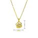 Round Crystal Flower Pendant Necklace For Women - Fairy & Temperament Design, Perfect Gift For Valentine's Day & Special Occasions_ipsvogv.com