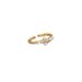 【 Real Gold 】 Pearl Cross with Adjustable Opening, Simple Handmade Ring, Couple's Pair Ring_ipsvogv.com