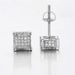 Square threaded men's micro inlaid zircon full diamond earrings, street trendy hip-hop popular earrings_ipsvogv.com