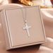 Titanium Steel Necklace, Madonna Cross Pendant, Personalized And Versatile, High-end Collarbone Chain Accessory_ipsvogv.com
