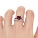 Sanjie Creative Love Shaped Red Crown Princess Ring Silver Plating Color Separation_ipsvogv.com