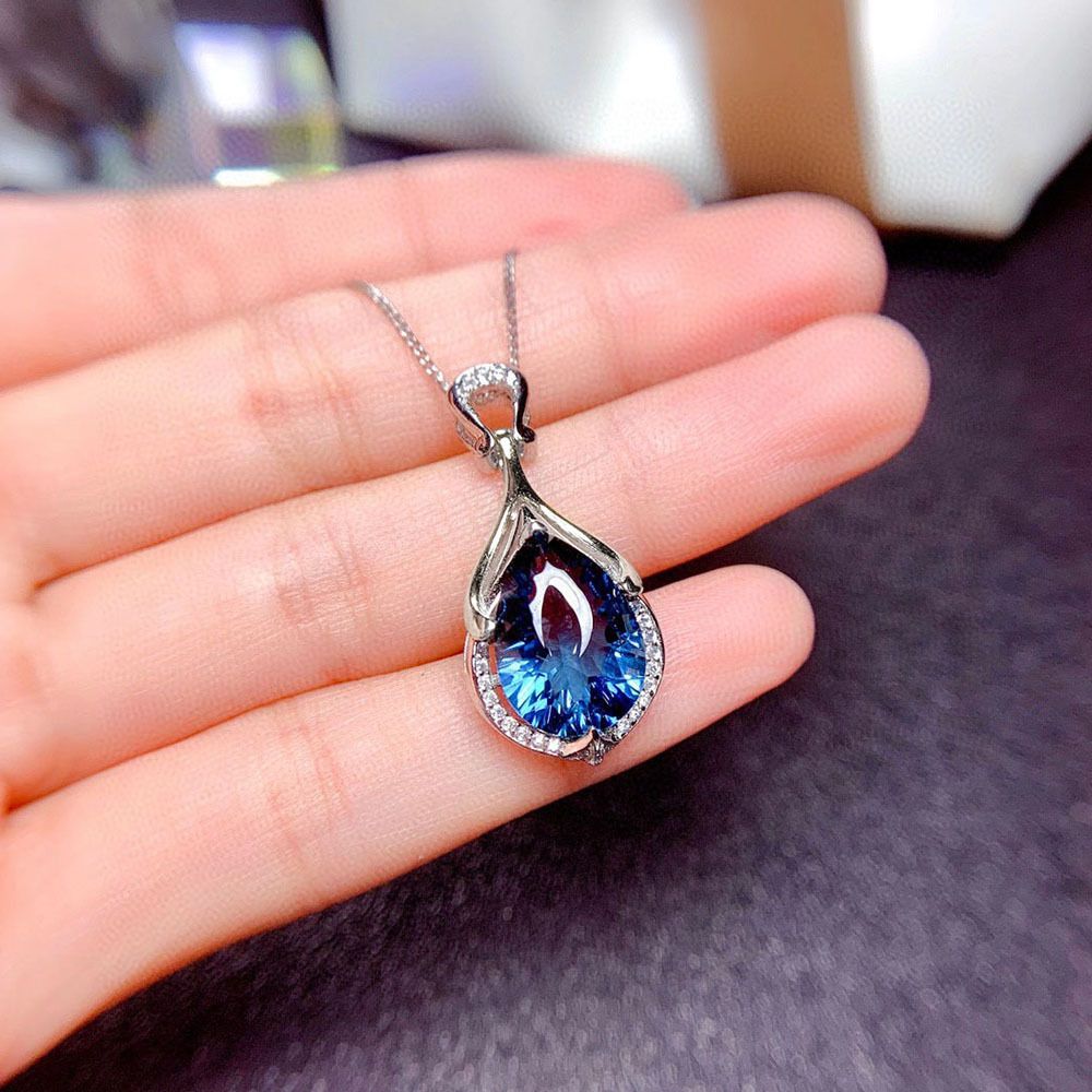 Cao Shi's New Fashionable Mermaid Tears Pendant Online Sales Live Hot Style Like Blue Water Drop Colorful Treasure_ipsvogv.com