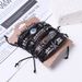 Men's Leather Braided Adjustable Bracelet Stackable Hip Hop Punk DIY Set Series Jewelry_ipsvogv.com