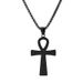 hot selling men and women retro stainless steel cross pendant ancient Egypt meaning hip hop titanium steel necklace_ipsvogv.com