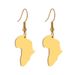 African map earrings fashion glossy gold stainless steel earrings earrings_ipsvogv.com
