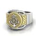 Sanjie's New Fashion Two Tone Creative Style Boat Anchor Shaped Men's Ring Ins Wind And Internet Celebrity Jewelry_ipsvogv.com