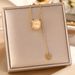 Titanium Steel Necklace, Women's Cat Eye Stone, Large Waist Pendant, High-end Feeling, Collarbone Chain Accessory, Not_ipsvogv.com