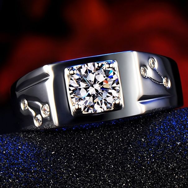 Business Style, Domineering Dazzling Star Shining Fashion, Adjustable Opening, Men's Wedding Ring, Ring And Hand Jewelry_ipsvogv.com