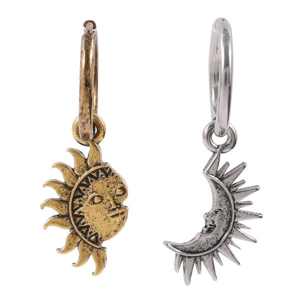 Asymmetric Of Sun Moon, Men's Titanium Steel Couple, High-end Sense Accessories, Women's Personality, Simple And_ipsvogv.com