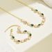 2024 New Style Women's Pearl Necklace Jewelry Set Versatile Diamond Plated Bracelet Clavicle Chain_ipsvogv.com