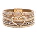 Women's Jewelry Fashion New Bracelet Bohemian Love Rhinestone Magnetic Bracelet PU Artificial Leather Soft Bracelet_ipsvogv.com
